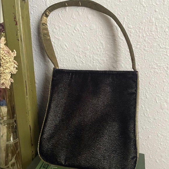 Vintage Brown Velvet Mini Purse - Picture 2 of 4